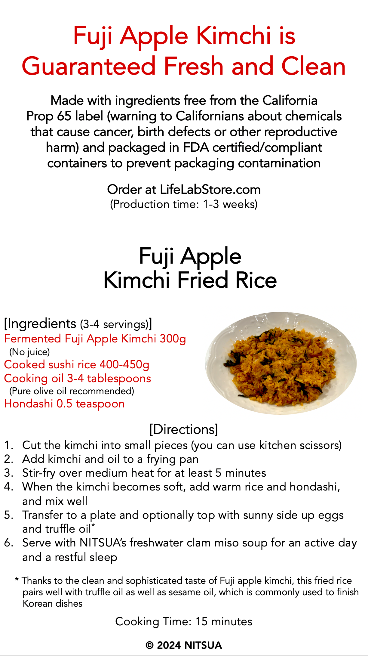 [Ref] Fuji apple Kimchi sauce 1.5LB (700g) 🌶