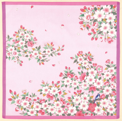 Japanese cotton handkerchief - Sakura  + oriole (2 colors)