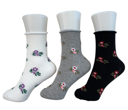 Korean cotton blend socks - No-Band medium (3 colors)