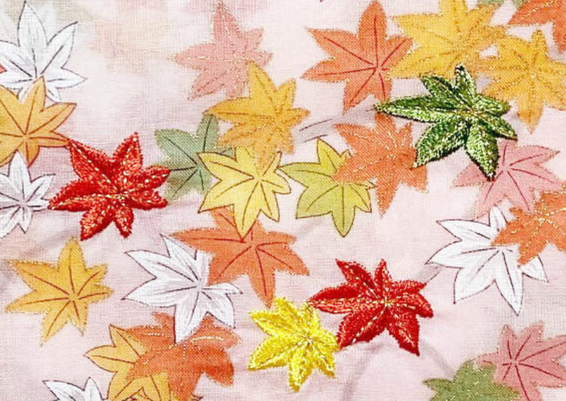 Japanese cotton handkerchief - Autumn leaves (3 colors)