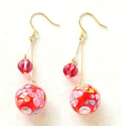 Glass bead earrings (4 colors)