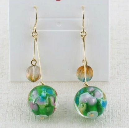 Glass bead earrings (4 colors)