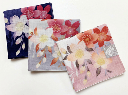 Japanese cotton handkerchief - Cherry blossom (3 colors)