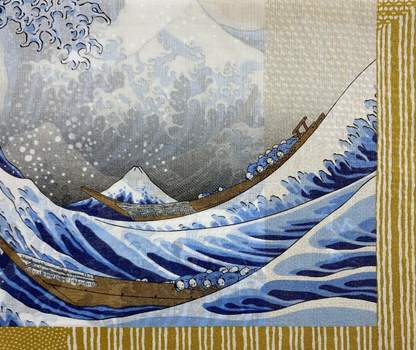 Japanese cotton handkerchief - The Great Wave (3 colors)