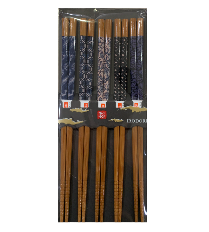 Bamboo chopsticks for 5 - irodori